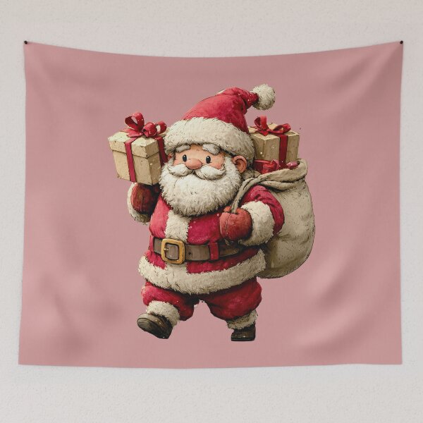 Item preview, Charming Vintage Style Santa Claus with Gifts designed and sold by colorful-white.