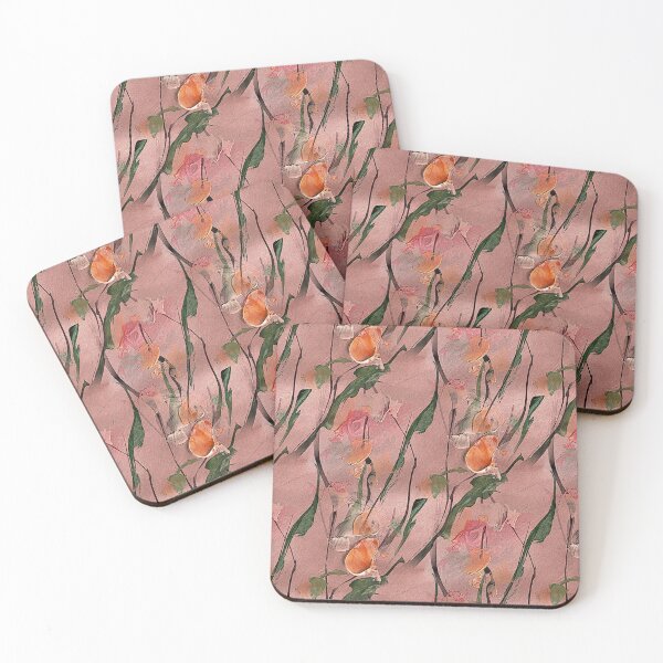 Item preview, Spring Floral Abstract Pattern in Peach designed and sold by Artistestella.