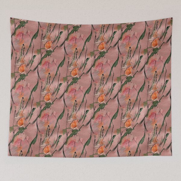 Item preview, Spring Floral Abstract Pattern in Peach designed and sold by Artistestella.