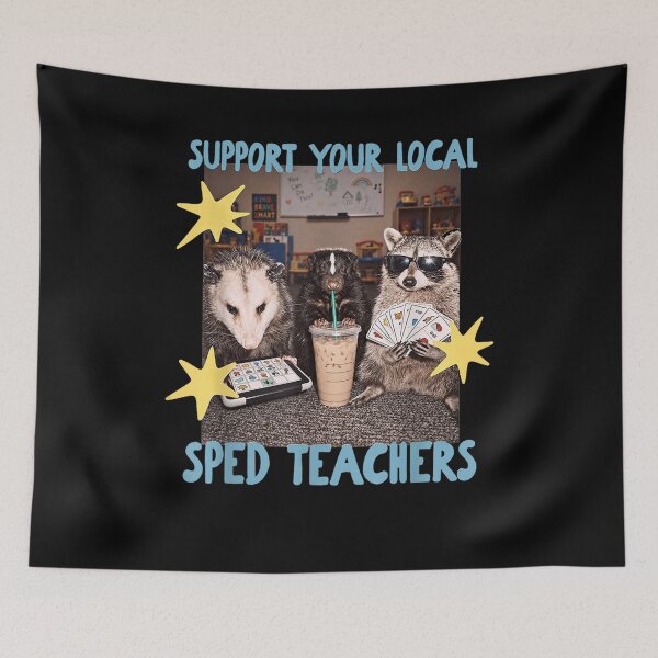 Item preview, Support Your Local SPED Teacher Raccoon designed and sold by Morbiusshop.