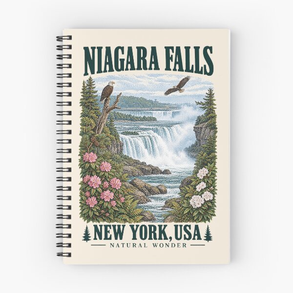 Item preview, Niagara Falls, New York, USA [Vintage Illustration] designed and sold by elektronen.