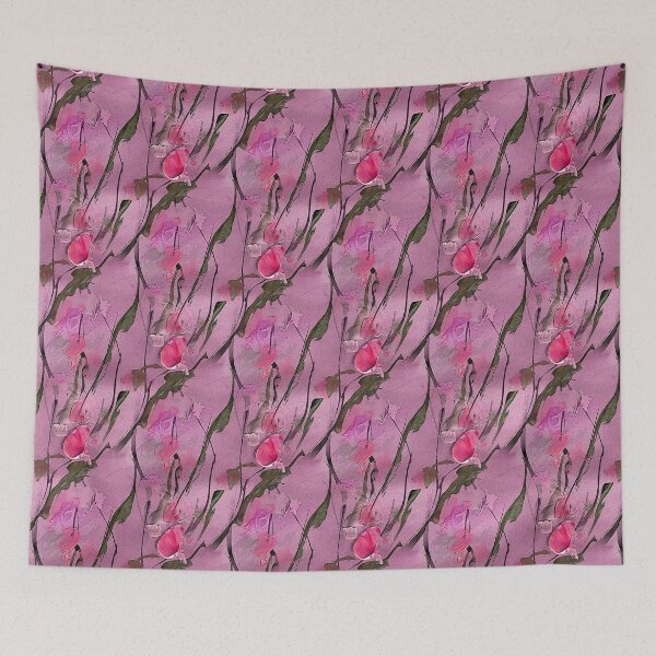 Item preview, Spring Floral Abstract Pattern in Pink designed and sold by Artistestella.