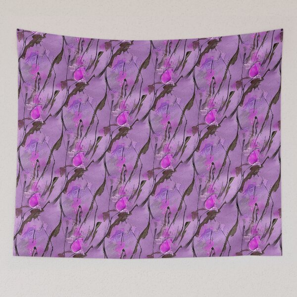 Item preview, Spring Floral Abstract Pattern in Mauve designed and sold by Artistestella.