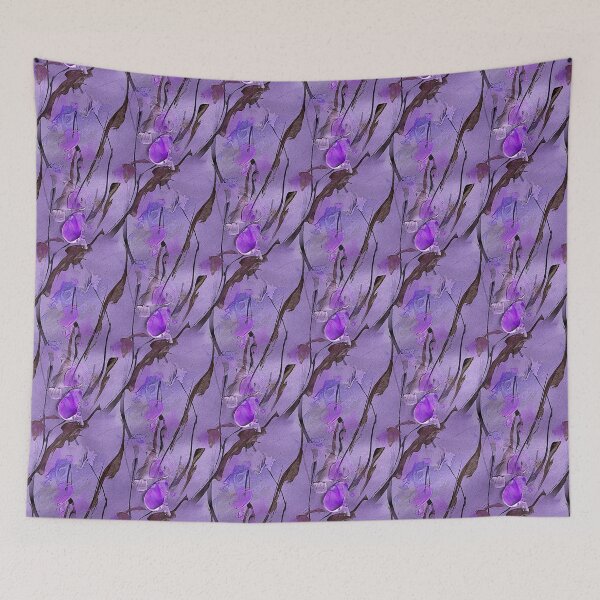 Item preview, Spring Floral Abstract Pattern in Purple designed and sold by Artistestella.