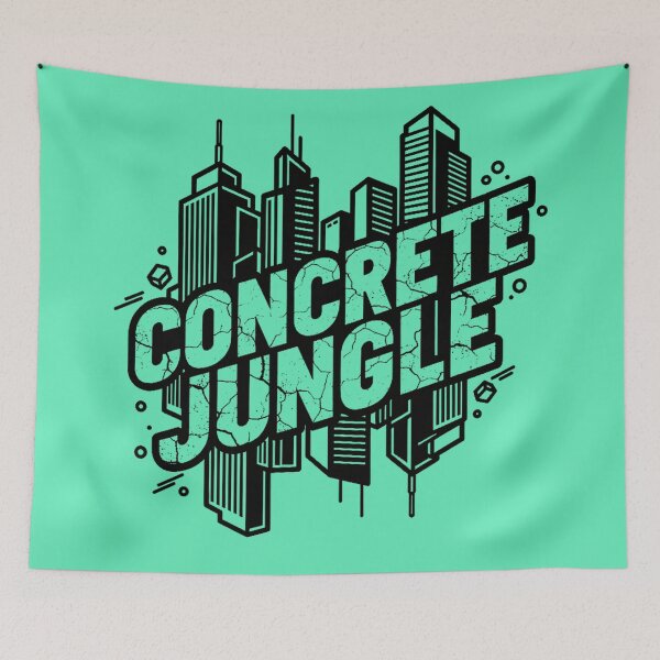 Item preview, Concrete Jungle Urban City Skyline Typography Street Art Design designed and sold by cannsuh.