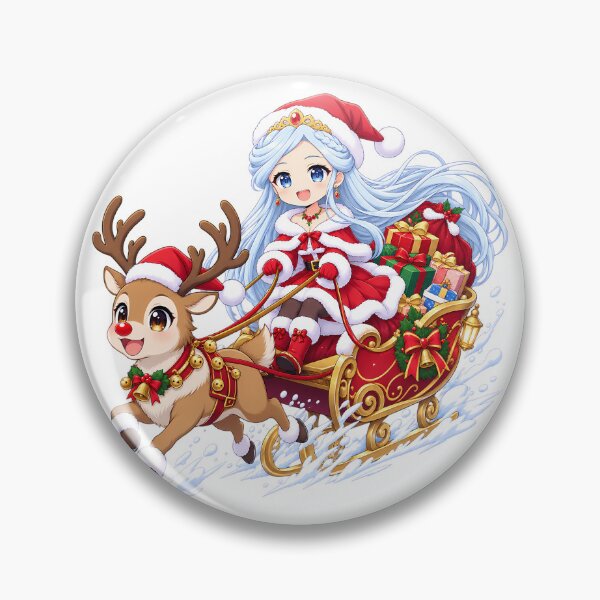 Item preview, Lenessia Erhart Cowen Log Horizon Christmas Reindeer Sleigh Ride designed and sold by mildaclairmo.