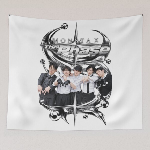 Item preview, MONSTA X The Phase Black White Group Design designed and sold by Valeree Store.