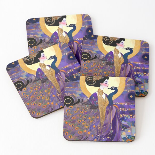 Item preview, Abstract Peacock and Lady designed and sold by TheDarkWardrobe.