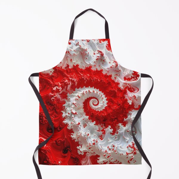 Item preview, Duality of Crimson and Ivory Ribbon Waves designed and sold by Vicky Brago-Mitchell®.