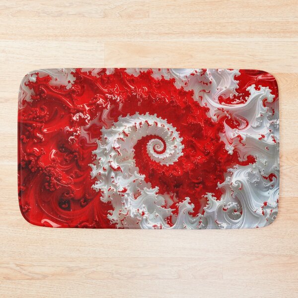 Item preview, Duality of Crimson and Ivory Ribbon Waves designed and sold by Vicky Brago-Mitchell®.