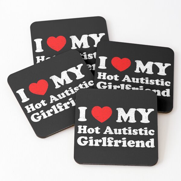 Item preview, I Love My Hot Autistic Girlfriend - I Heart My Autistic GF designed and sold by qarinefesia.