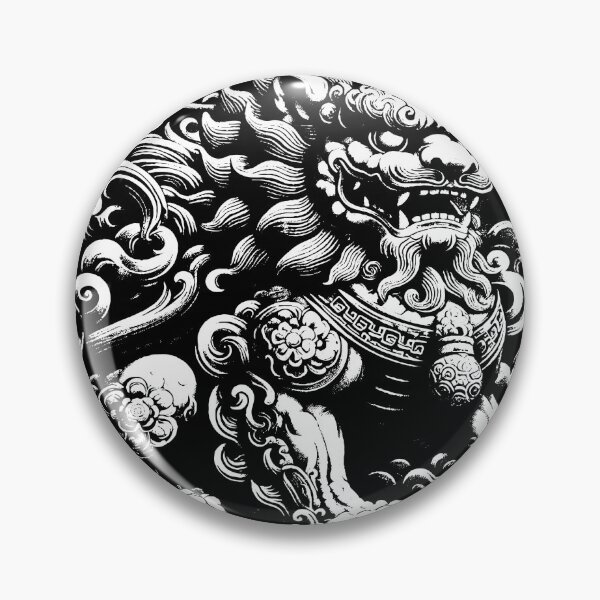 Item preview, Dark Art Chinese Foo Dog Komainu Guardian designed and sold by MORSPECTIVE.