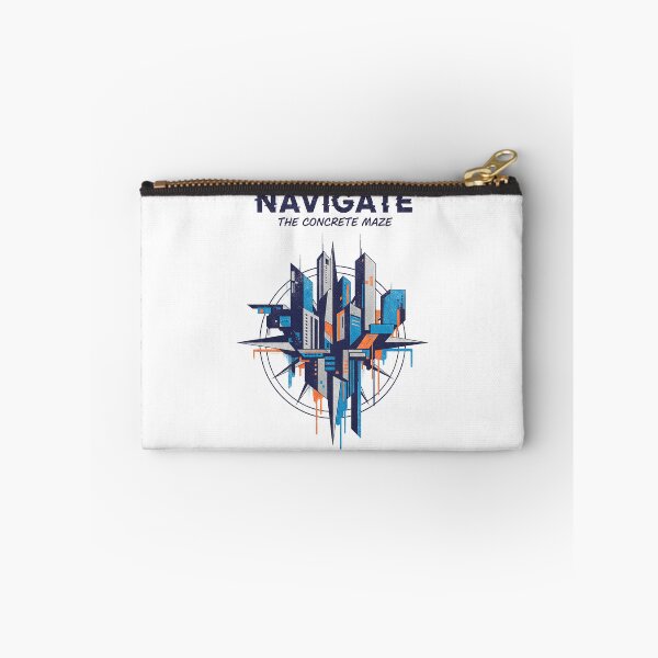 Item preview, Navigate The Concrete Maze Urban City Compass Skyline Art designed and sold by cannsuh.