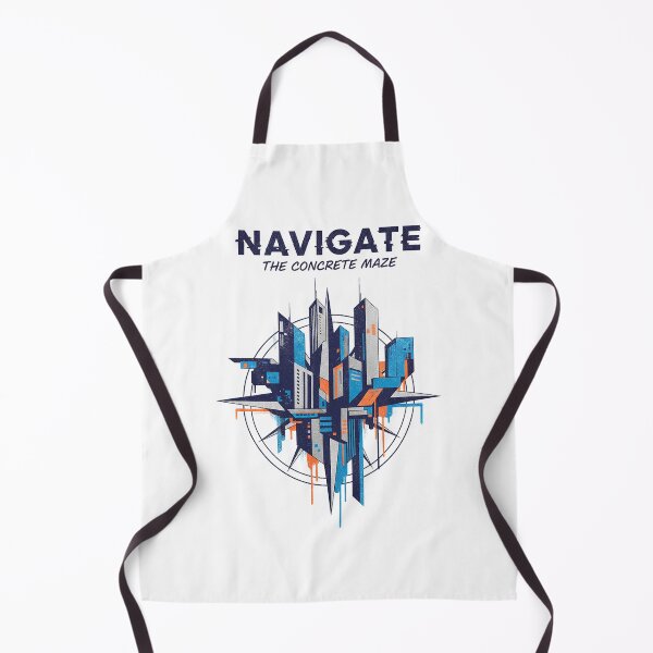 Item preview, Navigate The Concrete Maze Urban City Compass Skyline Art designed and sold by cannsuh.