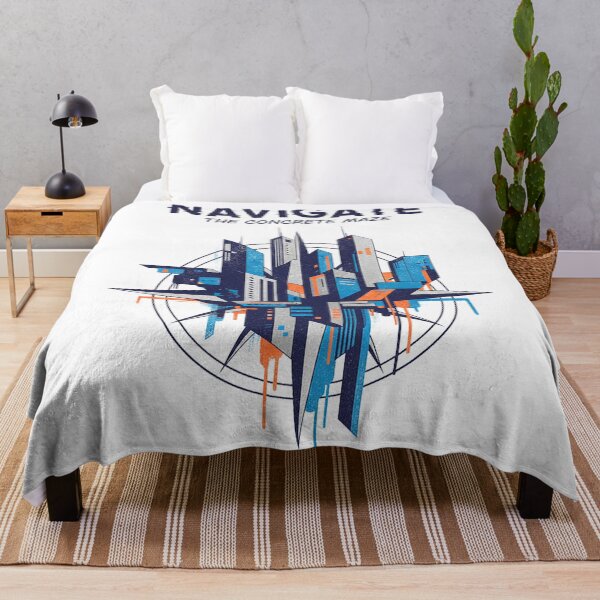 Item preview, Navigate The Concrete Maze Urban City Compass Skyline Art designed and sold by cannsuh.