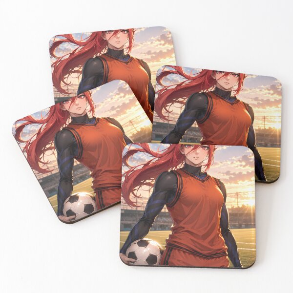 Artikelvorschau, Hyouma Chigiri Blue Lock Sunset Football Field Portrait entworfen und verkauft von mildaclairmo.