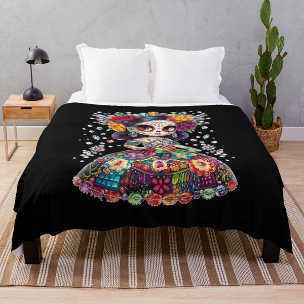 Item preview, Flower Woman Day Of The Dead Dia De Los Muertos Catrina  designed and sold by RannaHile.
