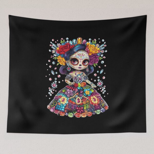 Item preview, Flower Woman Day Of The Dead Dia De Los Muertos Catrina  designed and sold by RannaHile.