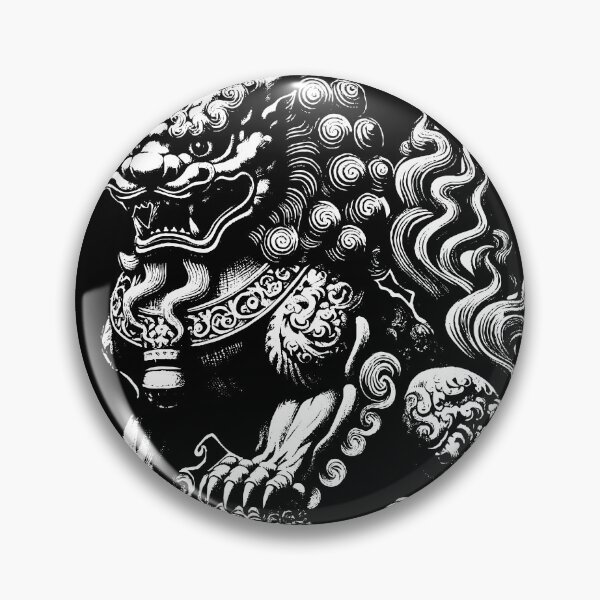 Item preview, Dark Art Chinese Foo Dog Komainu designed and sold by MORSPECTIVE.