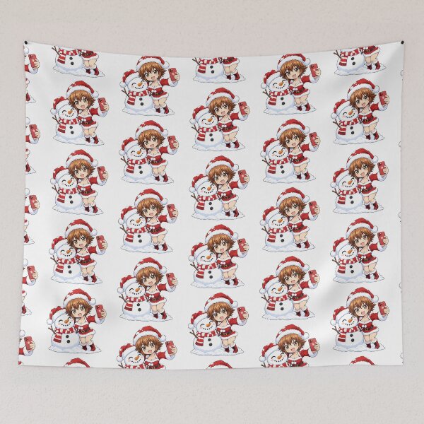 Item preview, Chisa Kotegawa Grand Blue Christmas Snowman Selfie designed and sold by mildaclairmo.