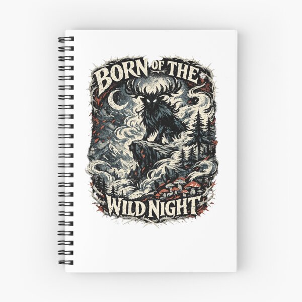 Item preview, Born of the Wild Night Horned Cryptid Gothic Forest Moon Art Design designed and sold by inkoutninja.