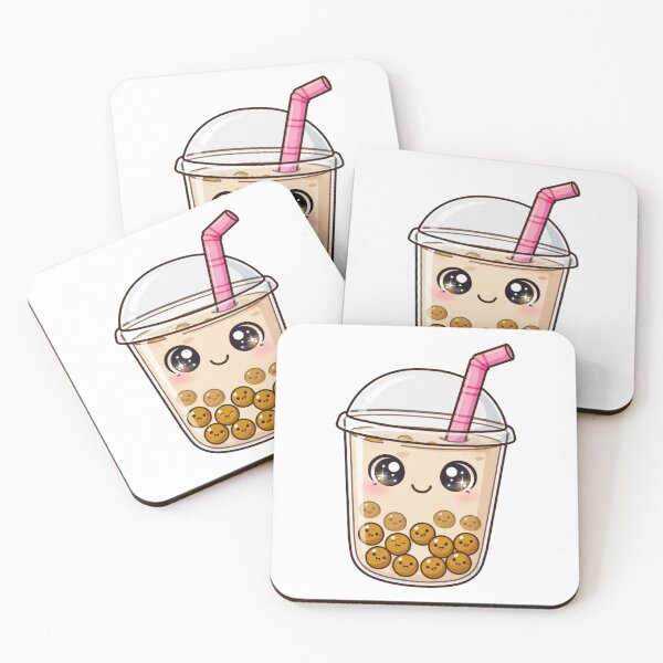Artikelvorschau, Niedlicher Kawaii-Bubble-Tea mit Happy Boba entworfen und verkauft von Kiralemon.