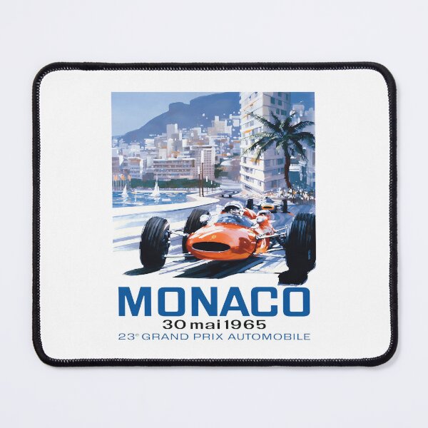 Item preview, Monaco Grand Prix 1965 Vintage Racing Poster Art designed and sold by SASHASALLE.