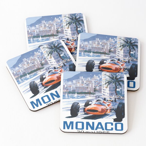 Item preview, Monaco Grand Prix 1965 Vintage Racing Poster Art designed and sold by SASHASALLE.