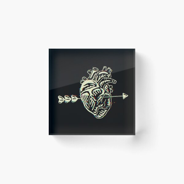 Item preview, Arrow Through The Heart Minimalist Line Art Tattoo designed and sold by MMNVART.