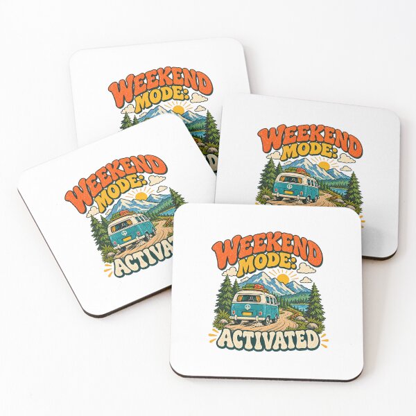 Item preview, Weekend Mode Activated Retro Camping Adventure T-Shirt designed and sold by hasii-store.