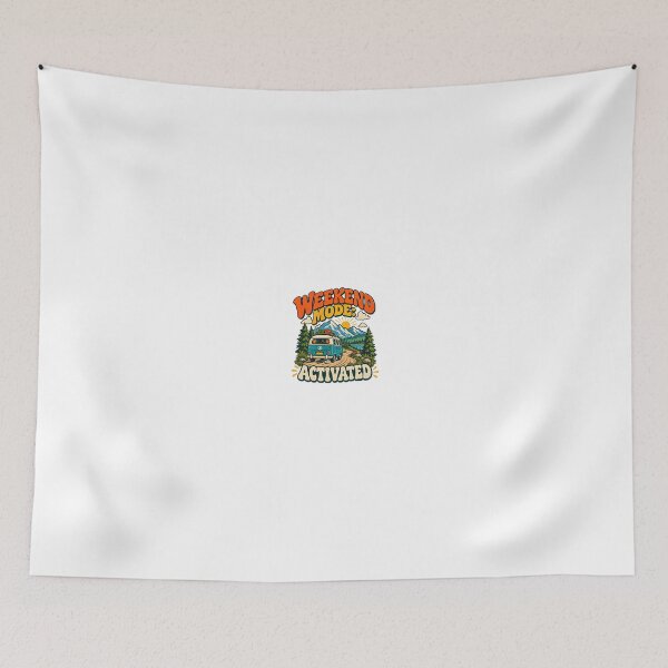 Item preview, Weekend Mode Activated Retro Camping Adventure T-Shirt designed and sold by hasii-store.