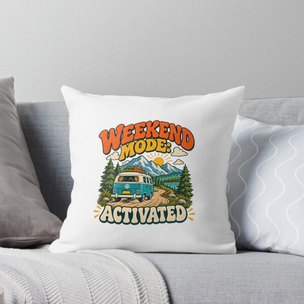 Item preview, Weekend Mode Activated Retro Camping Adventure T-Shirt designed and sold by hasii-store.