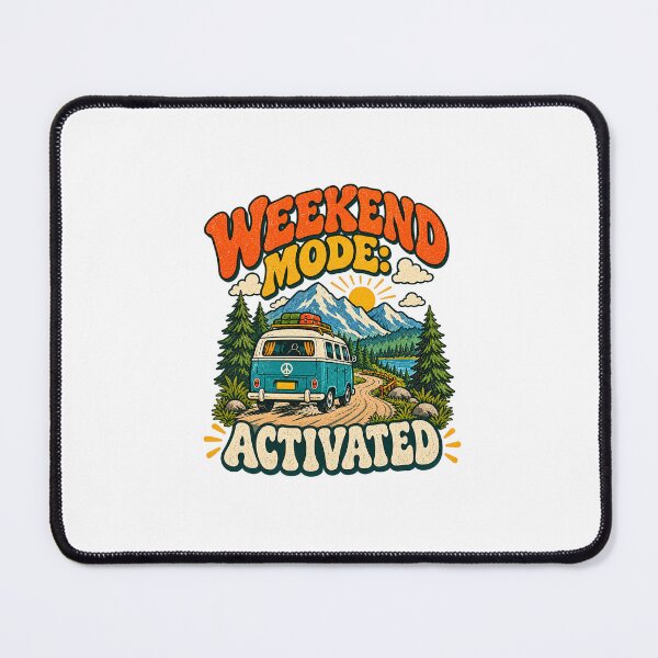 Item preview, Weekend Mode Activated Retro Camping Adventure T-Shirt designed and sold by hasii-store.