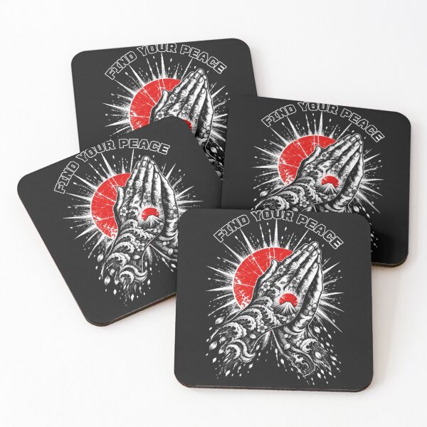 Item preview, Find Your Peace – Japanese Prayer Hands Dark Edition designed and sold by KASUMINK.