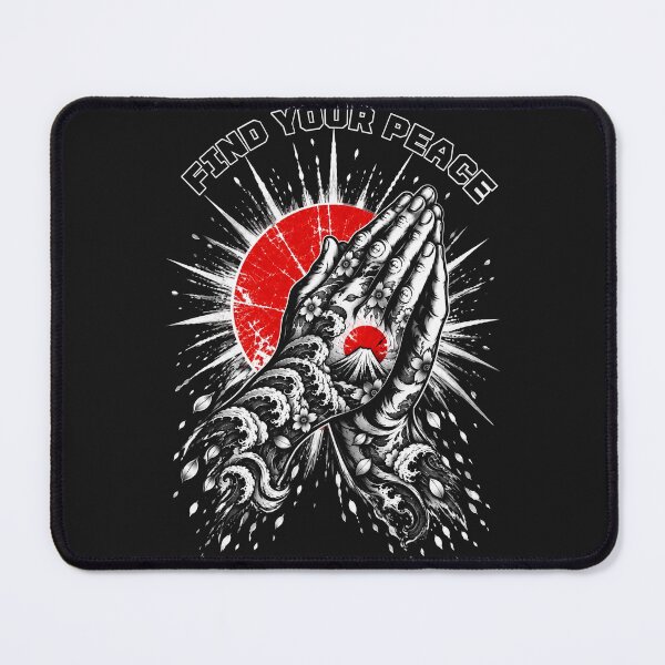 Item preview, Find Your Peace – Japanese Prayer Hands Dark Edition designed and sold by KASUMINK.