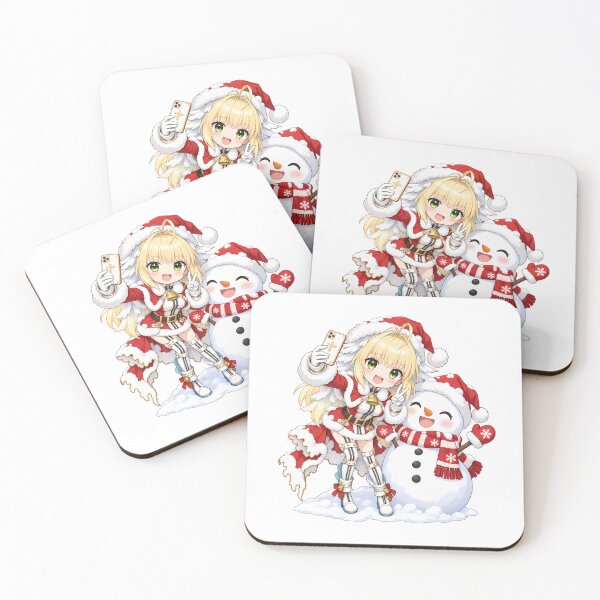 Item preview, Saber Bride Fate Grand Order Christmas Snowman Selfie designed and sold by mildaclairmo.