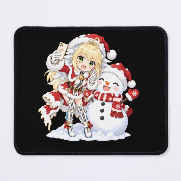 Item preview, Saber Bride Fate Grand Order Christmas Snowman Selfie designed and sold by mildaclairmo.