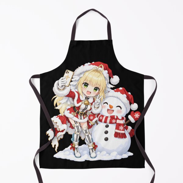 Item preview, Saber Bride Fate Grand Order Christmas Snowman Selfie designed and sold by mildaclairmo.