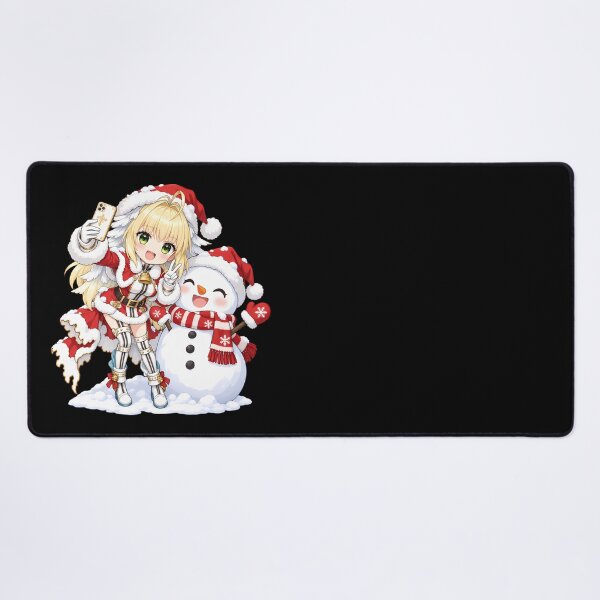Item preview, Saber Bride Fate Grand Order Christmas Snowman Selfie designed and sold by mildaclairmo.