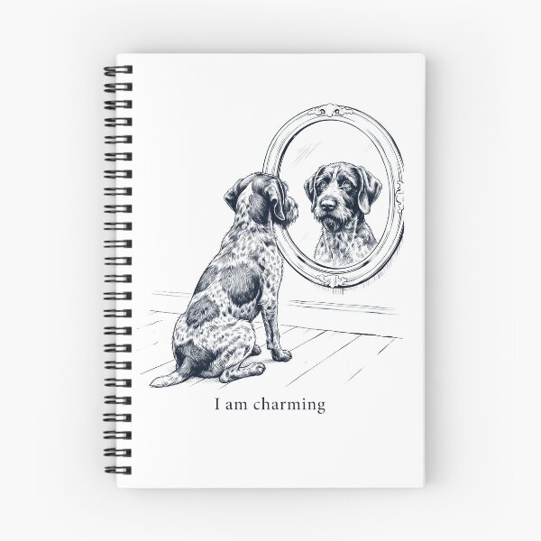 Item preview, German Wirehaired Pointer I Am Charming Mirror Meme Dog Lover designed and sold by dian-rody-crest.