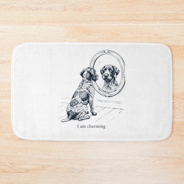 Item preview, German Wirehaired Pointer I Am Charming Mirror Meme Dog Lover designed and sold by dian-rody-crest.