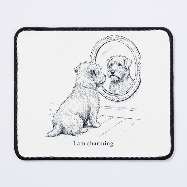 Item preview, Glen of Imaal Terrier I Am Charming Mirror Meme Dog Lover designed and sold by dian-rody-crest.