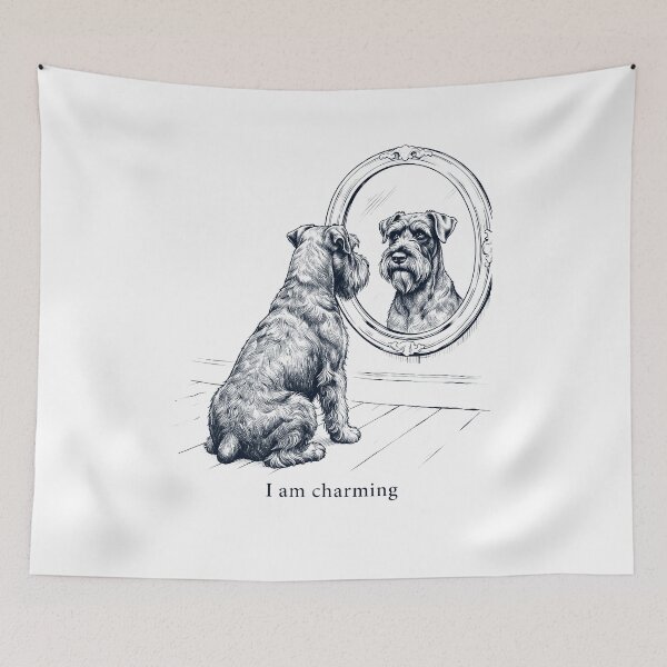 Item preview, Giant Schnauzer I Am Charming Mirror Meme Dog Lover designed and sold by dian-rody-crest.