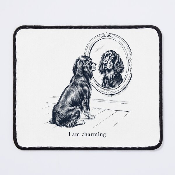 Item preview, Gordon Setter I Am Charming Mirror Meme Dog Lover designed and sold by dian-rody-crest.