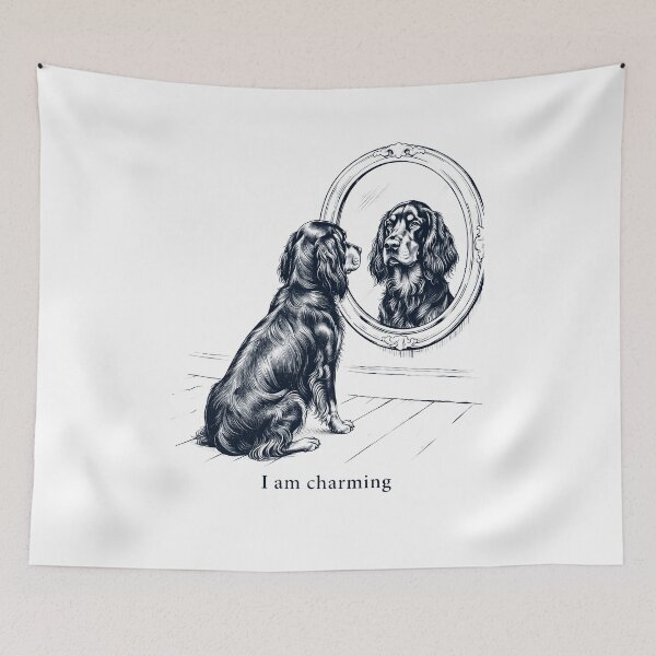 Item preview, Gordon Setter I Am Charming Mirror Meme Dog Lover designed and sold by dian-rody-crest.