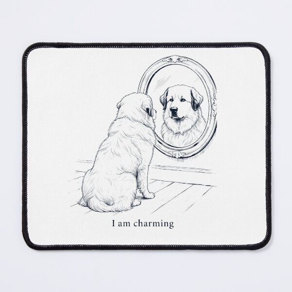 Item preview, Great Pyrenees I Am Charming Mirror Meme Dog Lover designed and sold by dian-rody-crest.