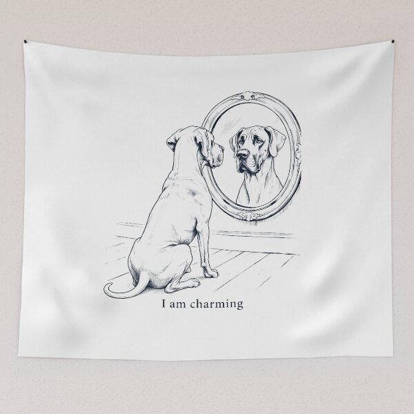 Item preview, Great Dane I Am Charming Mirror Meme Dog Lover designed and sold by dian-rody-crest.