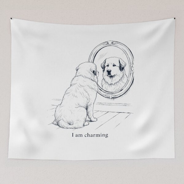 Item preview, Great Pyrenees I Am Charming Mirror Meme Dog Lover designed and sold by dian-rody-crest.