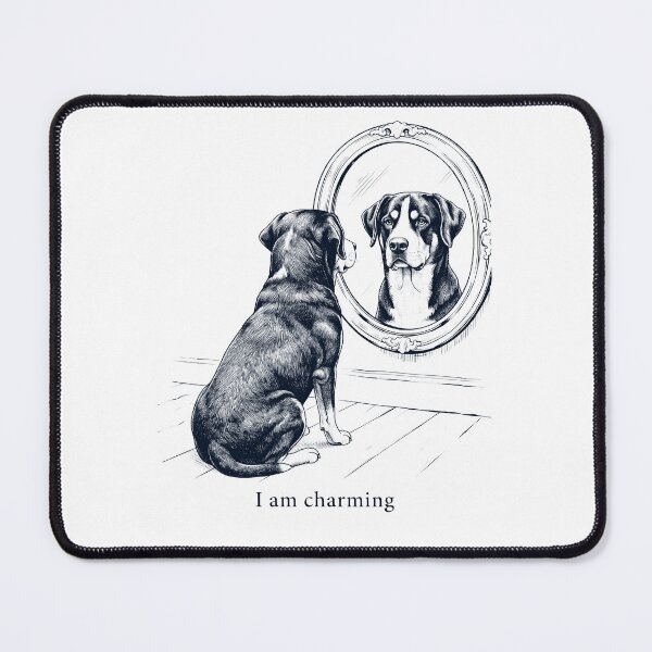 Item preview, Greater Swiss Mountain Dog I Am Charming Mirror Meme Dog Lover designed and sold by dian-rody-crest.