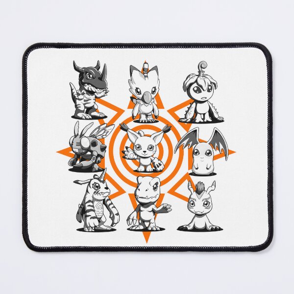 Item preview, black white colour Classic Rookie Digital Monsters all Squad Grid Art cute illustration  designed and sold by sabartgunpla.